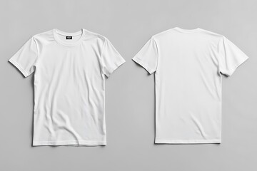 white t shirt mockup, front and back view