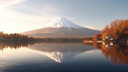 Poster - Mount Fuji Reflection in Lake