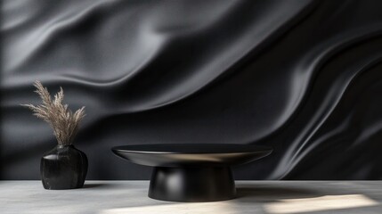 Poster - Design a sophisticated presentation background with black abstract