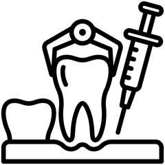 Canvas Print - Tooth Extraction Icon