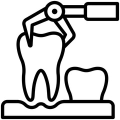 Canvas Print - Tooth Extraction Icon