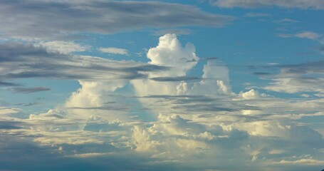 Wall Mural - Cloud sky Timelapse By Telephoto lens