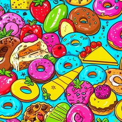 seamless background with sweets