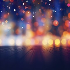 Wall Mural - Colorful sparkling bokeh lights background. Concept for Christmas holiday, celebration, New Year's Eve