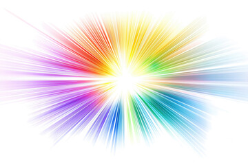 vibrant rainbow light burst isolated png transparent background