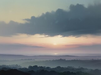 sunrise over the mountains