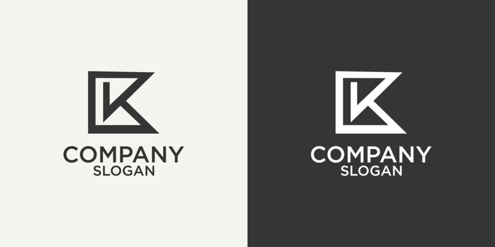 abstract initial k logo vector design