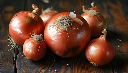 Wall Mural - Vibrant layers of fresh onions showcasing their natural textures and colors