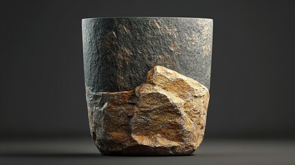 Wall Mural - Stone Vase: Minimalist and Textured Home Decor