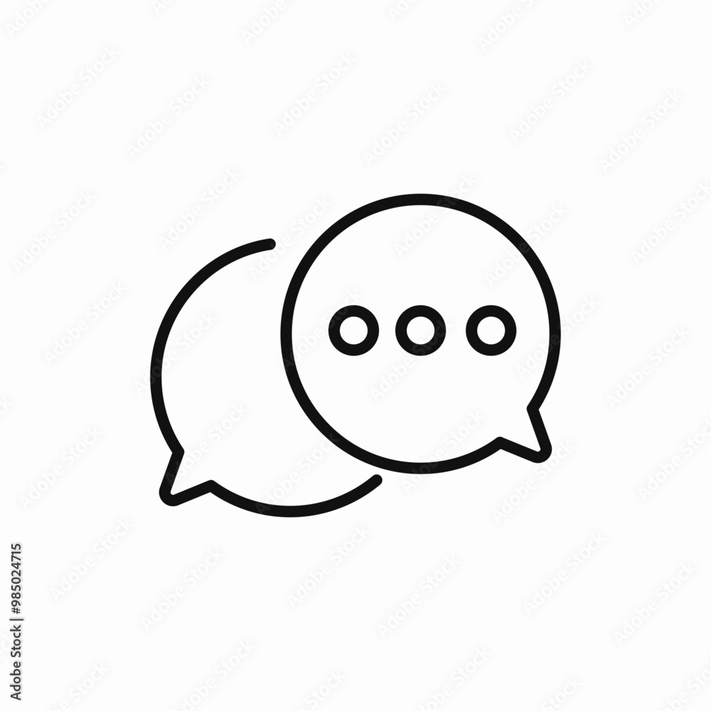 chat round speech bubble icon sign vector Stock Vector | Adobe Stock