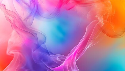 Wall Mural - Colorful Smoke Swirls in Pink, Purple, Blue, and Orange Creating a Vibrant Abstract Background