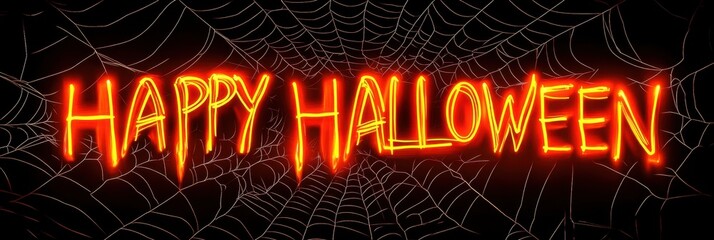 Wall Mural - 3D orange text 