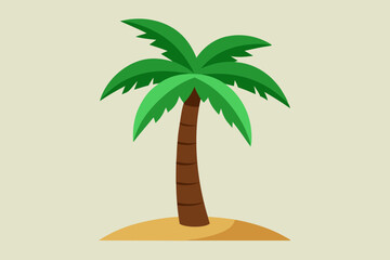 Wall Mural - Coconut palm tree icon, simple style palm tree silhouette.