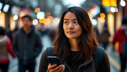 Wall Mural - Disconnected in a Digital World: Individuals Focused on Smartphones Over Real-Life Interactions