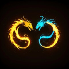 Poster - Yin Yang Dragons