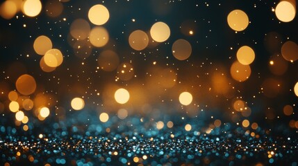 Glitter background with soft blur and circle light shapes.