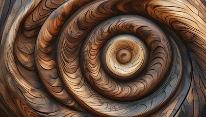 Organic Wooden Swirls Creating a Textured Background