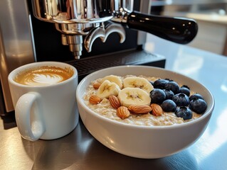 Canvas Print - pouring milk into cup of coffee