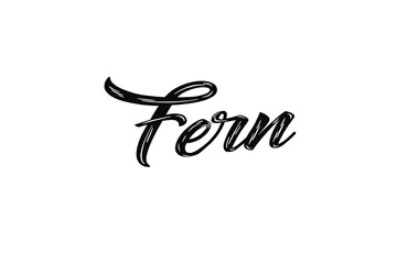 The name “Fern” written in a stylized colorful retro font