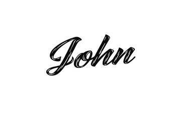 The name “John” written in a stylized colorful retro font