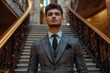© Anjali - Young handsome man in classic suit with checked pattern