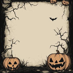 Wall Mural - Halloween Blank Template