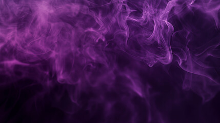 Abstract backdrop Cloud of purple smoke on a black isolated background. soft mystery horror design, spooky background texture concept