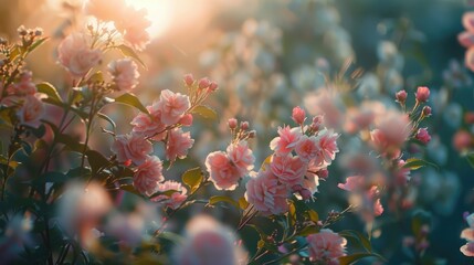 Fresh blooms in a spring garden.