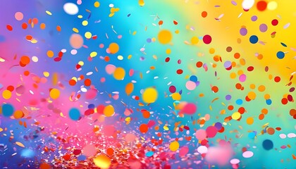 Wall Mural - Vibrant Abstract Background Filled with Colorful Confetti