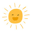 © erlindraw - summer funny happy smiley emoticon doodle sun with face