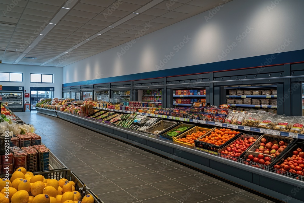Newly opened supermarket in Ramsgate UK exterior. Modern building ...
