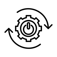 Poster - restart Line Icon