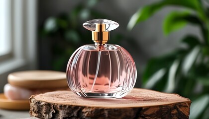 Elegant mockup of a perfume bottle showcasing beauty and cosmetic elegance