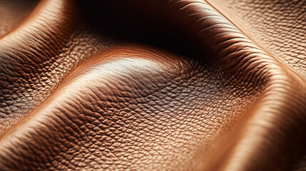 close-up of leather with a smooth finish, the focus is on the fine grain and natural variations, sui