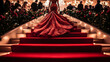 © Siasart Stock - Red Carpet Staircase with a Woman in a Sparkling Dress - Photo