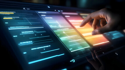 Poster - Futuristic Interface Design - 3D Illustration