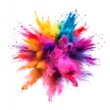 © Damerfie - Colorful Powder Explosion on White Background