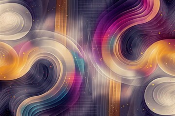 Aufkleber - Vibrant abstract background design with wave pattern. Bright colors, textured element. Suitable for wallpaper, digital art, decoration, graphic, illustration.