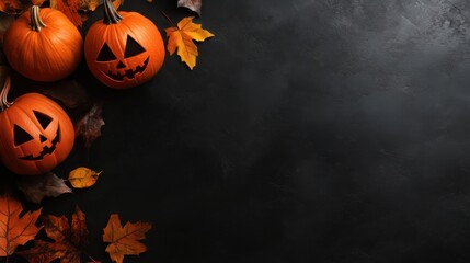 Wall Mural - free specs colorful Halloween concepts and black roots on black background