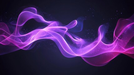 Wall Mural - Line art illustration featuring an abstract purple lighting flare