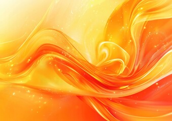 Poster - abstract illustration featuring a vibrant orange motion background