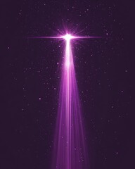 Poster - Abstract illustration of a purple light flare in a line art style