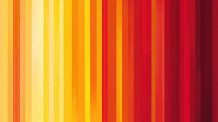 Wall Mural - Line art illustration featuring color strips in a gradient from red to yellow