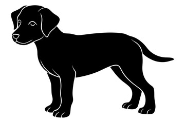 Wall Mural - puppy silhouette vector icon