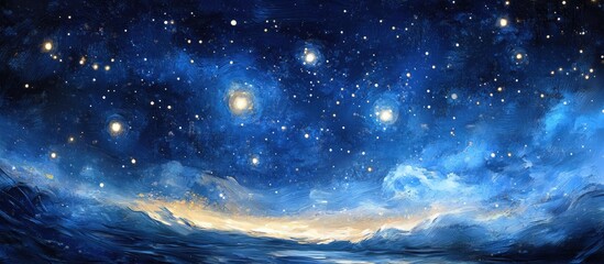 Poster - Starry Background Painting