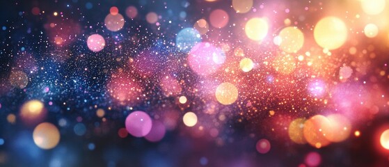 Poster - Abstract background featuring an explosion of bokeh lights