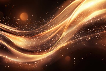 Poster - vibrant abstract brown backdrop featuring shimmering elements
