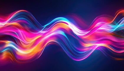 Poster - vibrant neon light effects create a colorful and festive abstract background