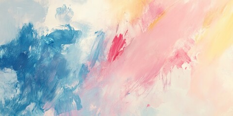 Poster - Abstract composition featuring soothing pastel tones in a harmonious blend
