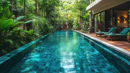 Canvas Print - Tropical Pool Oasis